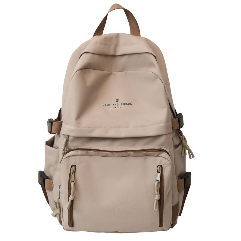 

Женский рюкзак для школьников средней школы, мужской водонепроницаемый рюкзак большой емкости хаки