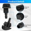 2Pcs Front Windshield Wiper Washer Nozzles Jet Spray 2Pcs/set For Mazda Tribute Mazda3 3 6 OE# EC01-67-50YA Fluid Water Sprayer