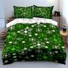 Green Snowflake Bedding Set Bedding Duvet Cover Set Duvet Cover Pillowcases (1 * Duvet Cover 2 * Pillowcases, without duvet insert)