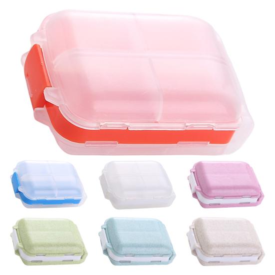Storing Independent Inner Durable 8-grid Waterproof Portable Folding Tablet Sub-packing Organizer Box Pill Storage Holder