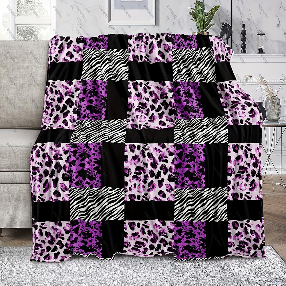 

Leopard Tiger Blanket Flannel Throw Blanket Gift Lightweight Soft Couch Bed Travel Camping Office Chair Soft Warm Autumn Winter 30x40in