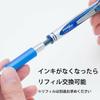 Pentel Gelmine Energel Druckkugelschreiber Silber 10 Stifte Stift, 0,4 mm, Schaft, BLN74-C, Blau,