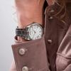 Guess Silberne Edelstahl-Quarzuhr mit Kalender - GW0308L1