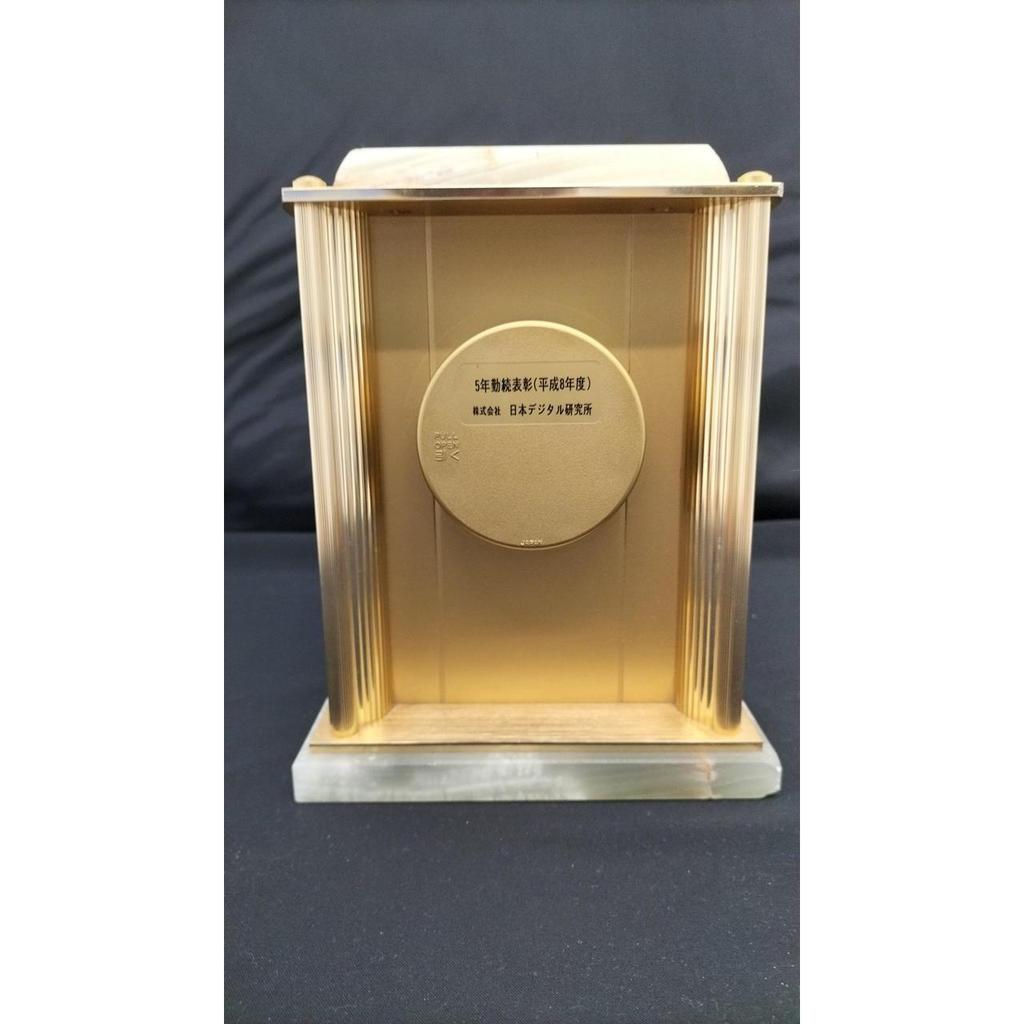 Used SEIKO Green Onyx Table Clock