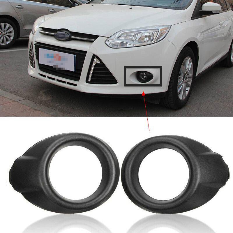 Car Styling 2Pcs Front Fog Light Lamp Head Front Cover Protector Trim For Ford Focus MK3 2012-2014