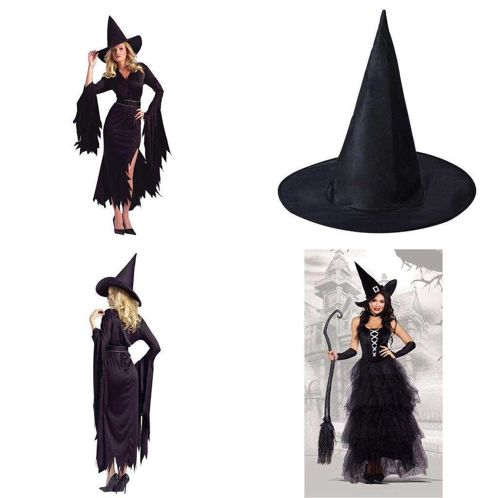Spellbinding Sleeveless Witch Dress Featuring Elegant Accessories For Halloween Celebrations