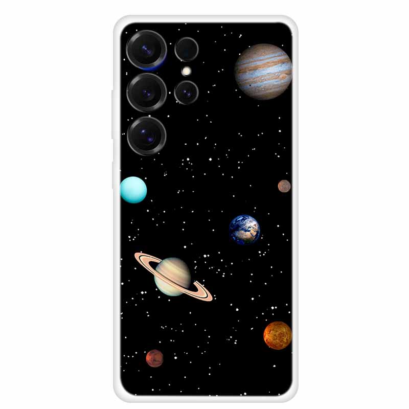 For Samsung Galaxy S26 Ultra Clear Funda Soft TPU Silicone Phone Case S 26 Ultra Cover Transparent Bumper Fashion Flower Lovely