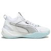 Puma Playmaker Versatile Comfortable Non-Slip Low-Top Basketball Shoes Unisex Sneakers White Silver Black 392330-02