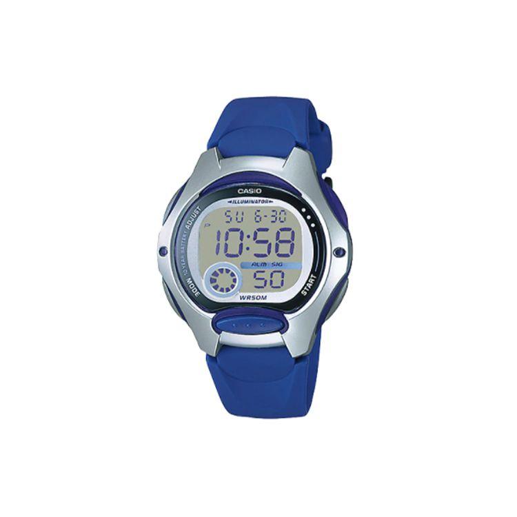 

Casio Waterproof Fashion Sports Stopwatch Alarm Quartz Movement Resin Strap Kids Watch Kids watches Blue LW-200-2A Blue Strap