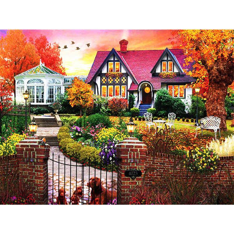 

Diy 5d Алмазная картина Пейзаж Мозаика Вышивка крестом Пейзаж Алмазная вышивка Украшение дома Настенная паста Full Round 20x25CM