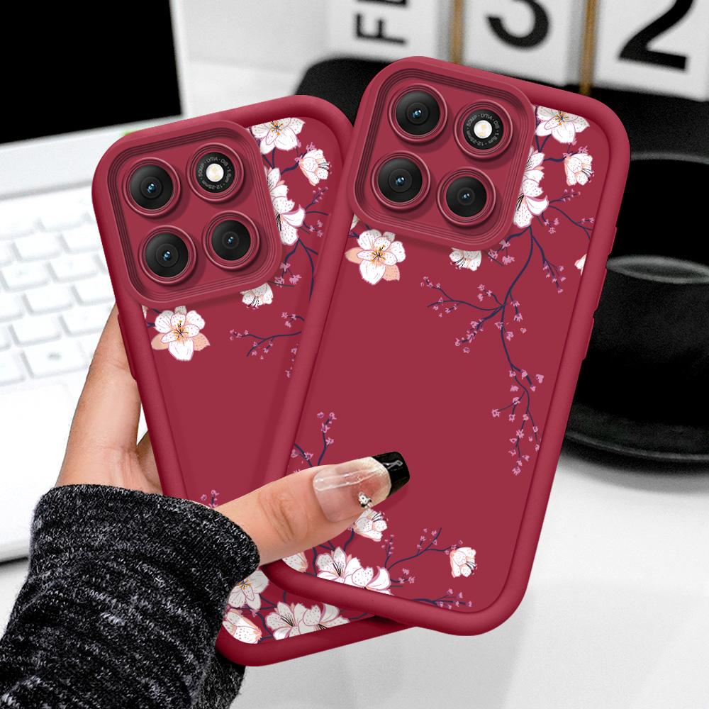 Spring Flowers Phone Case For Motorola G86 G85 G84 G75 G60 G56 G54 G53 G52 G35 G34 G32 G30 G24 G22 G15 4G 5G Staircase Soft Cove