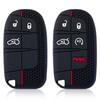 Silikon Auto Schlüsselabdeckung Hülle Für Fiat Dodge Ram Charger Journey Durango Jeep Grand Cherokee Chrysler Schlüsselloser Schlüsselanhänger Halter