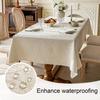 Tablecloth Waterproof Oil-Proof French Retro Style Rectangular Dining Table Cover with Tassels Crochet Patterns Home Kitchen Restaurant Decor
