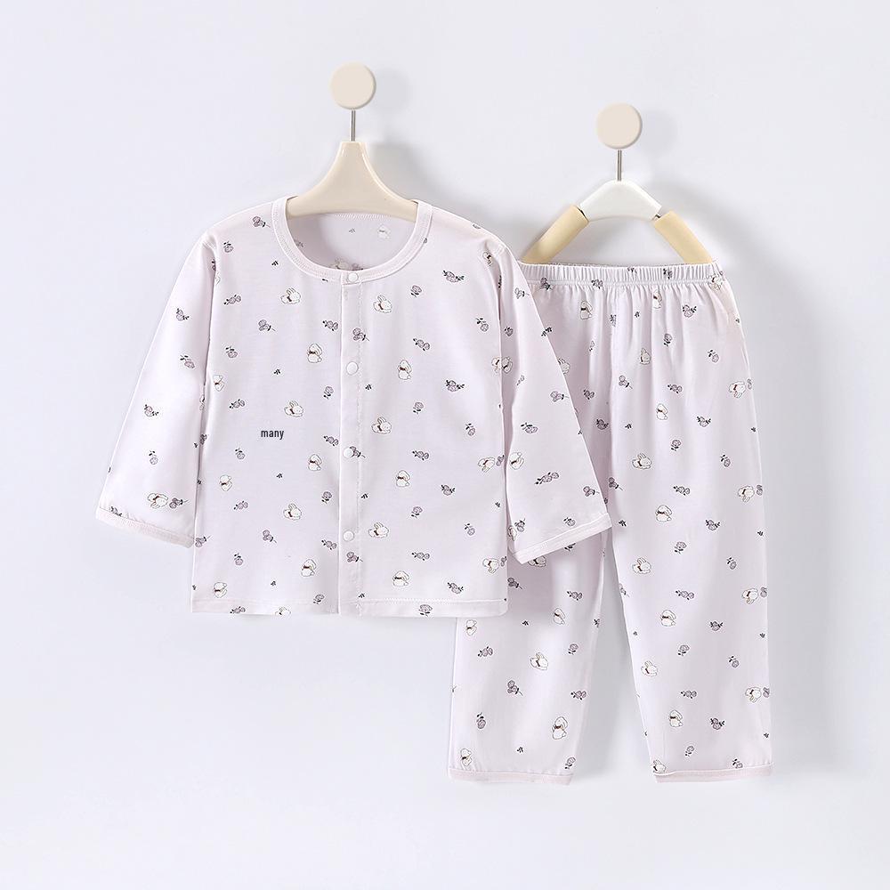 

2026 Kids Summer Air Conditioning Lyocell Two-Piece Set: Cool & Trendy Short Sleeve Casual Outfit 100 cm