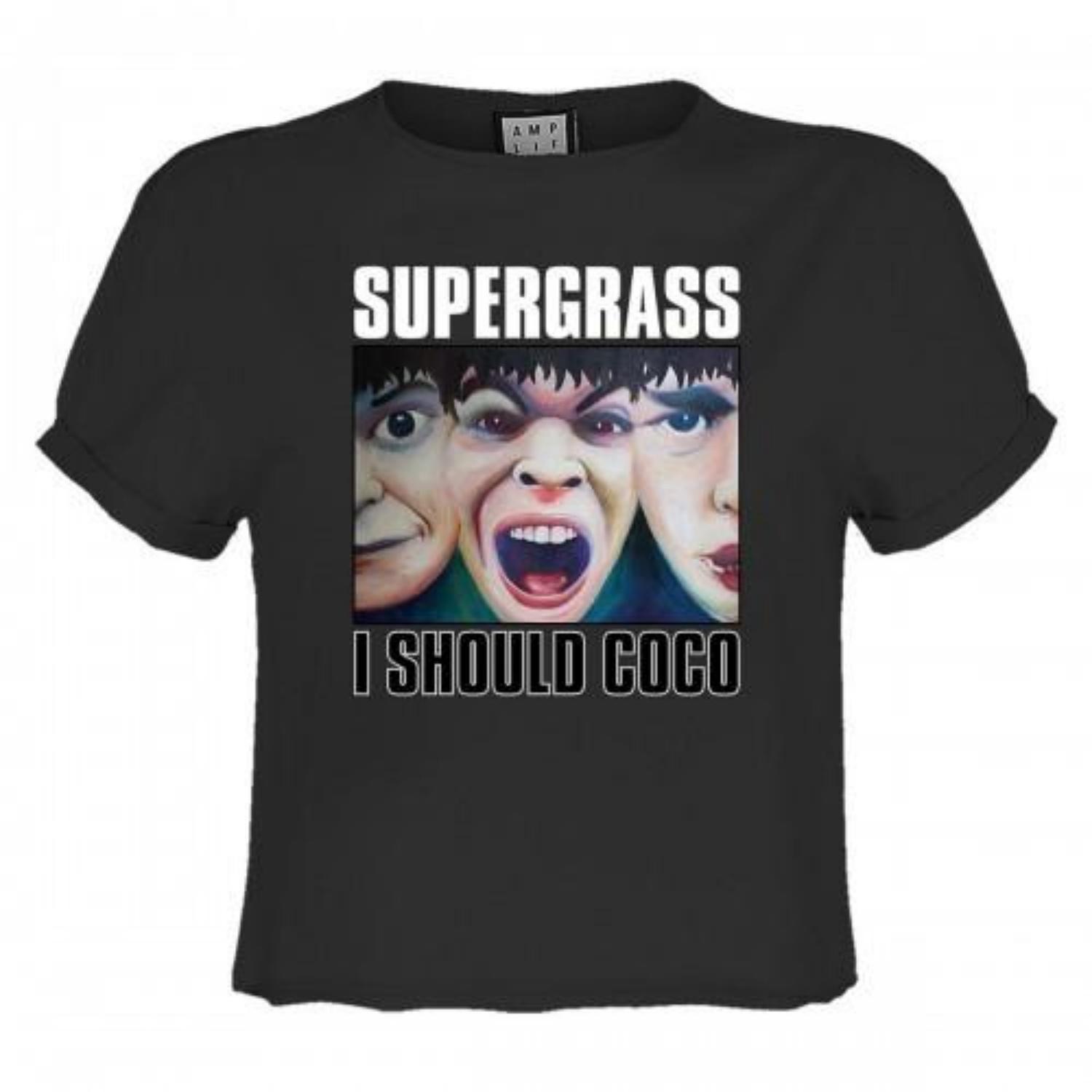 Amplified Womens_Ladies I Should Coco Supergrass Crop Top S чёрный