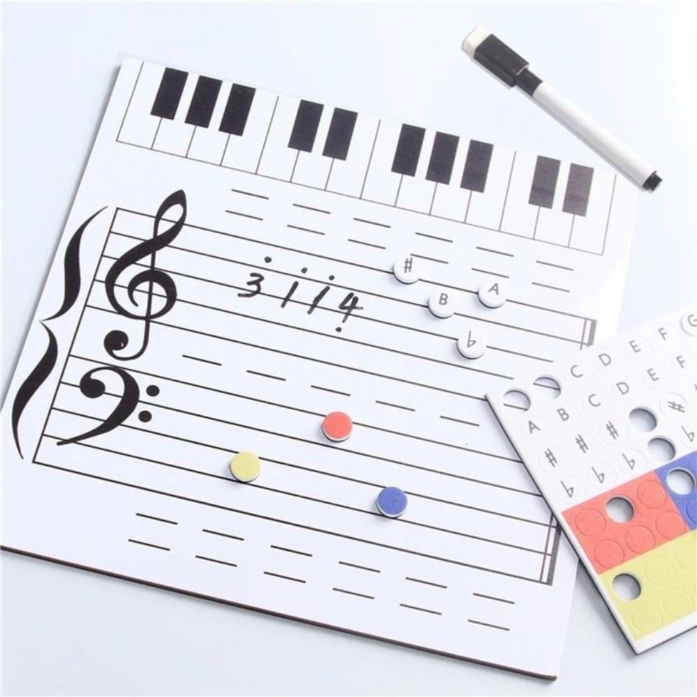 Erasable Music Teaching Tool Reusable Magnetic Music Notes Stickers Music Score Whiteboard  School