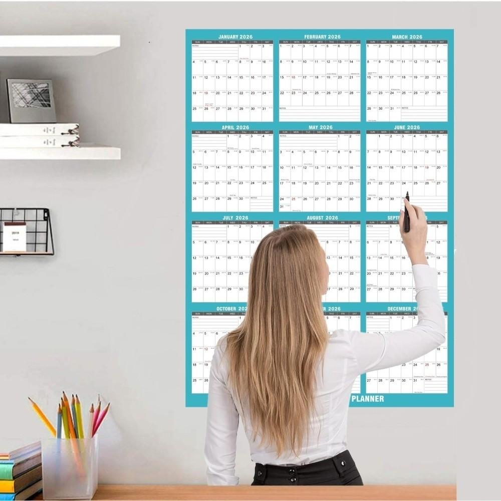 32x48 In Large Wall Calendar Wall Mount Laminated Calendar New Dry Erase Calendar  Office Use