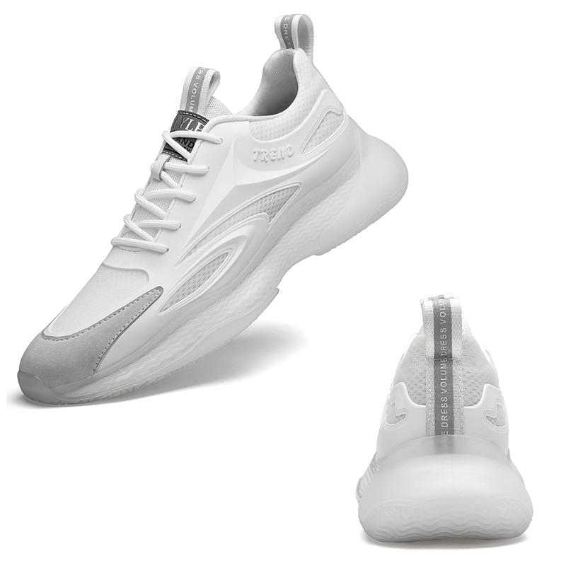 655 Man White Sneakers  Men Elevator Height Increase Insole 7cm  Sports Plus Size 37-43