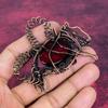 Red Fire Labradorite Gemstone Pendant Handmade Copper Wire Wrapped Rabbit Jewelry