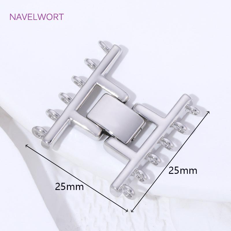 18K Gold Plated Pearl Clasps Fasteners,Brass Jewelry Clasps Connector For Bracelets Making,DIY Jewelry Making Accessories