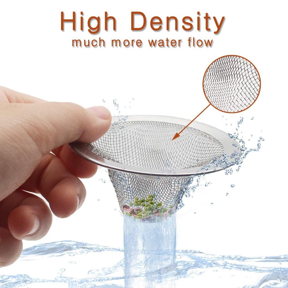 304 Stainless Steel Mesh Strainer 1.97"-4.41" Kitchen Drain Basket  Bathroom Sink