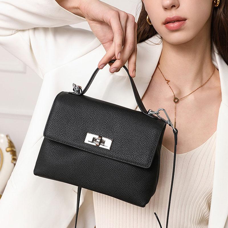 100% Genuine Leather Women Handbags 2026 New Genuine Leather Women's Shoulder Bag Luxury Designer Cowhide Square Crossbody Bags
