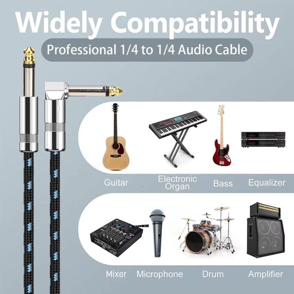 6.5mm Audio Premium 10FT Guitar Cable Mono Cable Guitar Amplifier Patch Cord  Playing Ornament