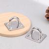 2Pcs Universal Square Eye Plate With Round Ring Stainless Steel Ship Bolt Seat Fixing Buckle Marine Sunshade Sail Accessories