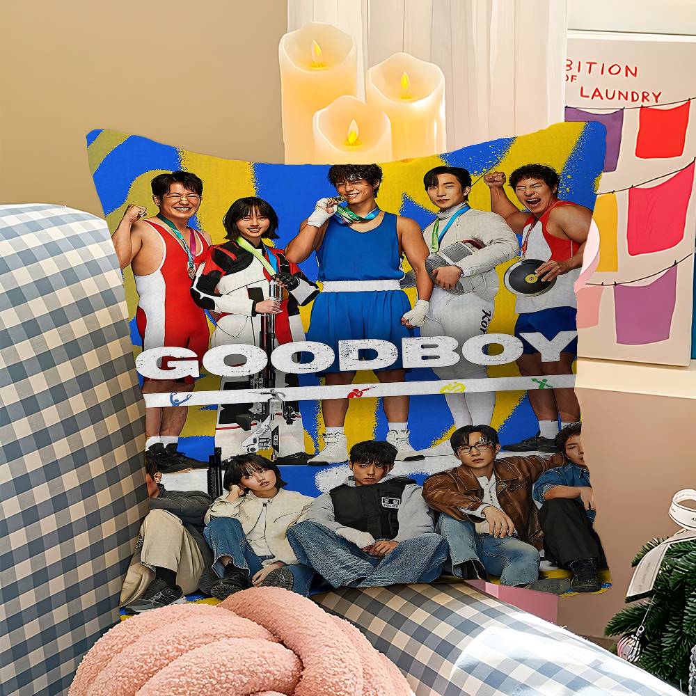Hot Kdrama G-Good Boy Cushion Cover Car Throw Pillow Case For Sofa Car Christmas Gift 40x40cm 45x45cm