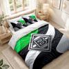 Bettwäsche-Set 1 Bettbezug 2 Kissenbezüge Borussia Mönchengladbach Aufdruck Schlafzimmer Heimdekoration