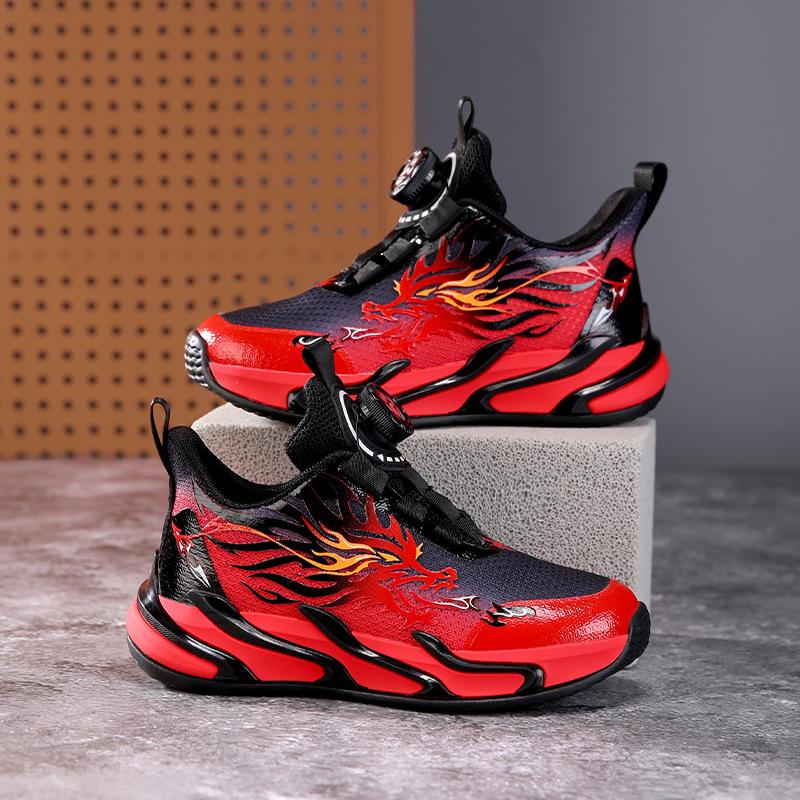 Boys Shoes New Spring and Autumn Mesh Children's Sports Shoes Primary School Students Casual Running Shoes Winter Leather