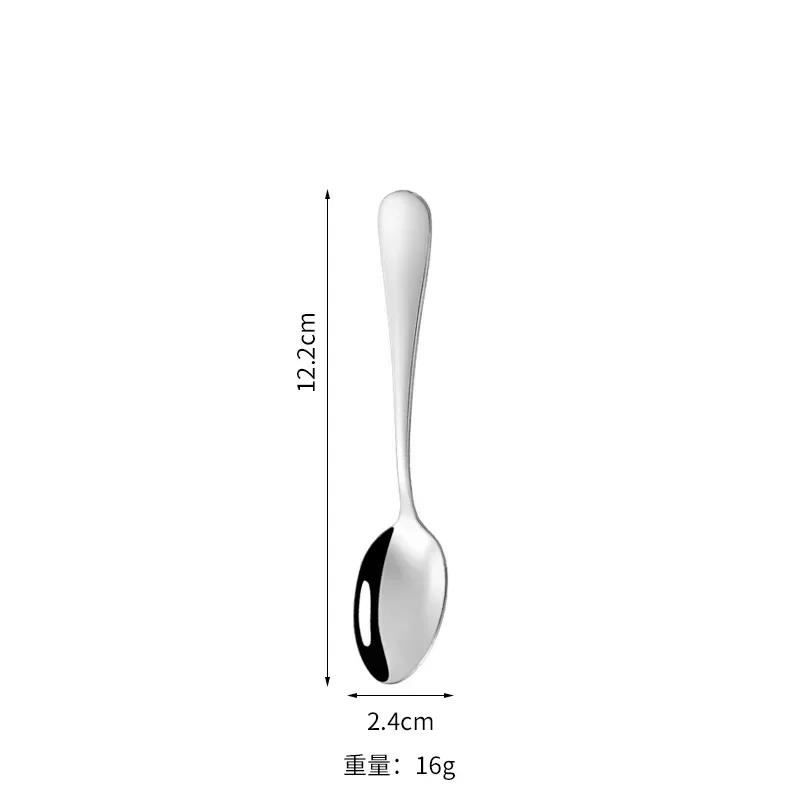 Small Gold Korean Spoon Mini Stainless Steel Soup Spoon Multi-purpose Tableware for Dessert Seasoning Coffee Cake Children Gift4