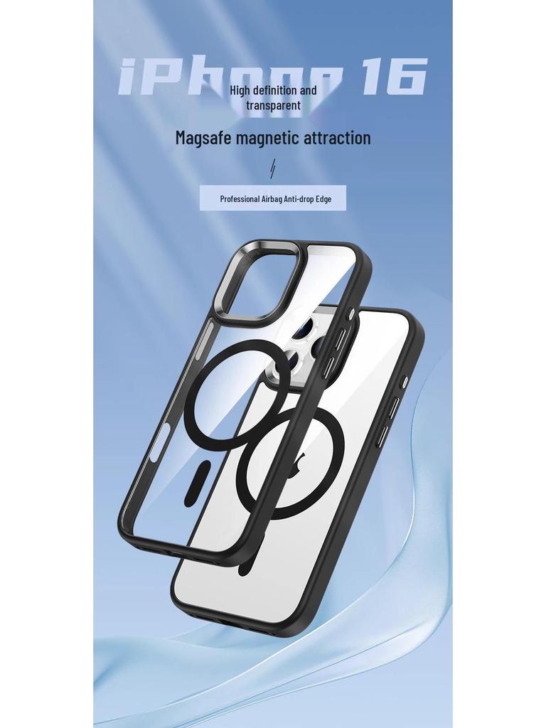 MagSafe High Transparency Magnetic Case for iPhone 17 Plus/16 Pro, Soft Edge, Drop Protection