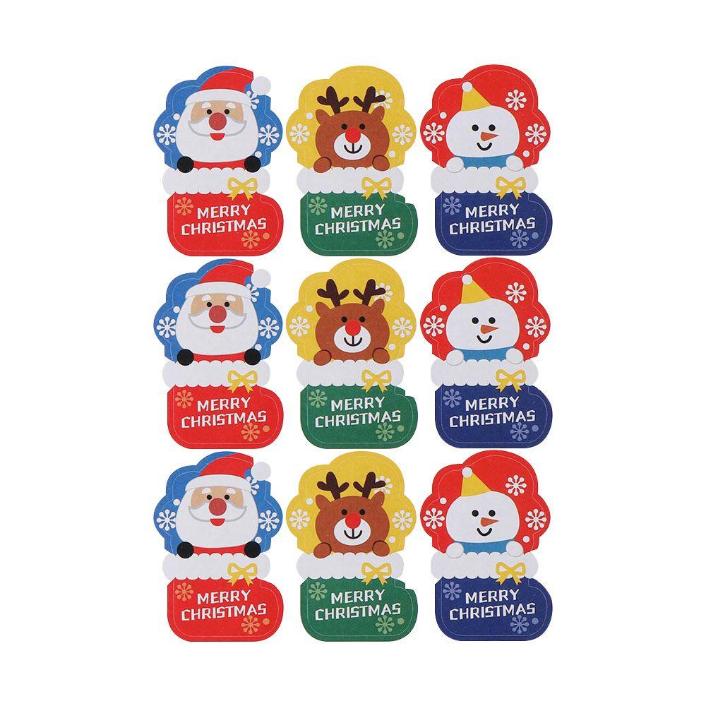 Decoration Package Label Biscuit Santa Claus Gift Paper Sticker Seal Labels Christmas Stickers