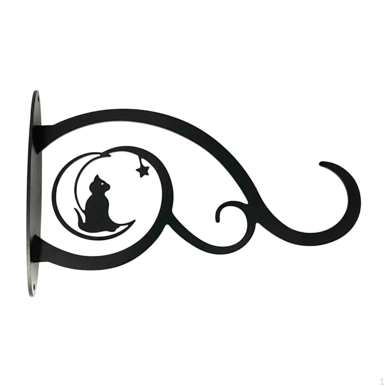 

Подвесной кронштейн для растений, железная настенная вешалка, крючок для цветочной корзины, гараж, черный балкон 6.34x9.96 inch