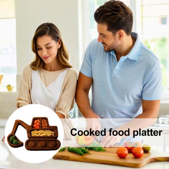 Wooden Serving Tray Vehicle Charcuterie Platter Cookie Display Tray for Cold Cuts Cheeses Fruits Nuts Fun Party Tray