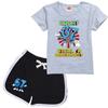 9192 Kinder Stehlen eine Gehirnfäule 67 Top Shorts Sport Trainingsanzug Set