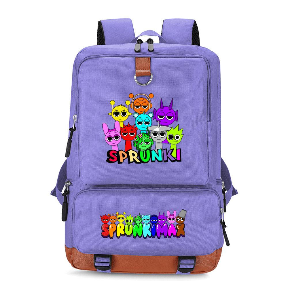 Srunki Backpack Multifunctional Large Capacity Business Backpack Lightweight Burden Reduction Primary and Secondary School Student Bag