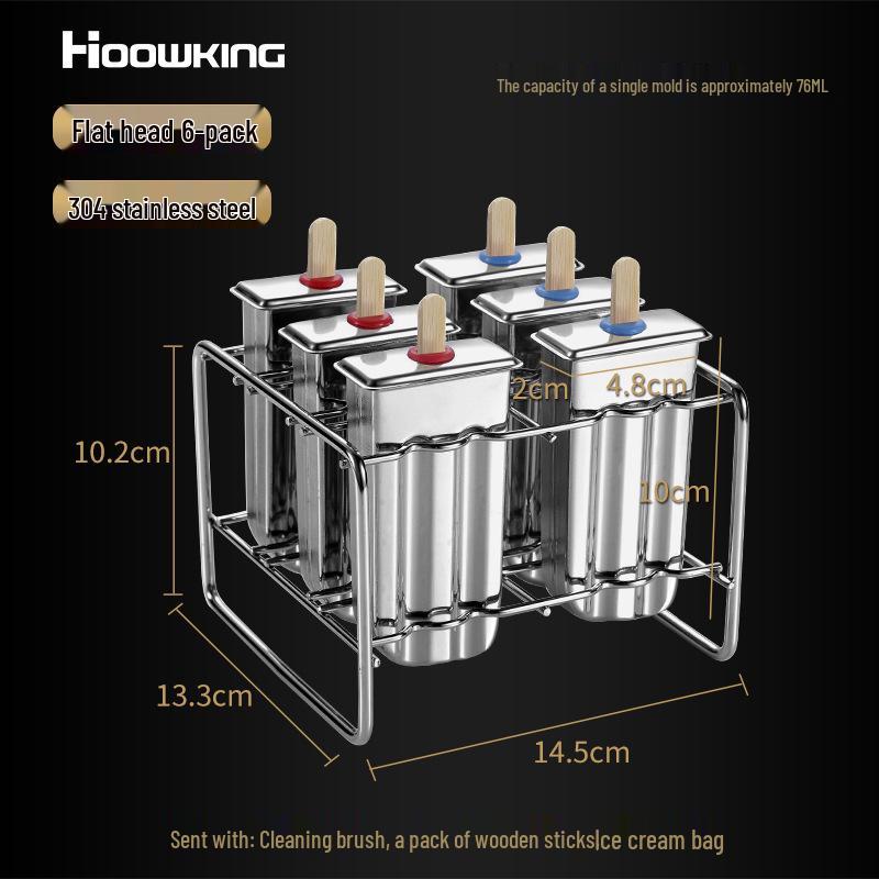 Ensemble de moules à glace en acier inoxydable pour bâtonnets glacés DIY