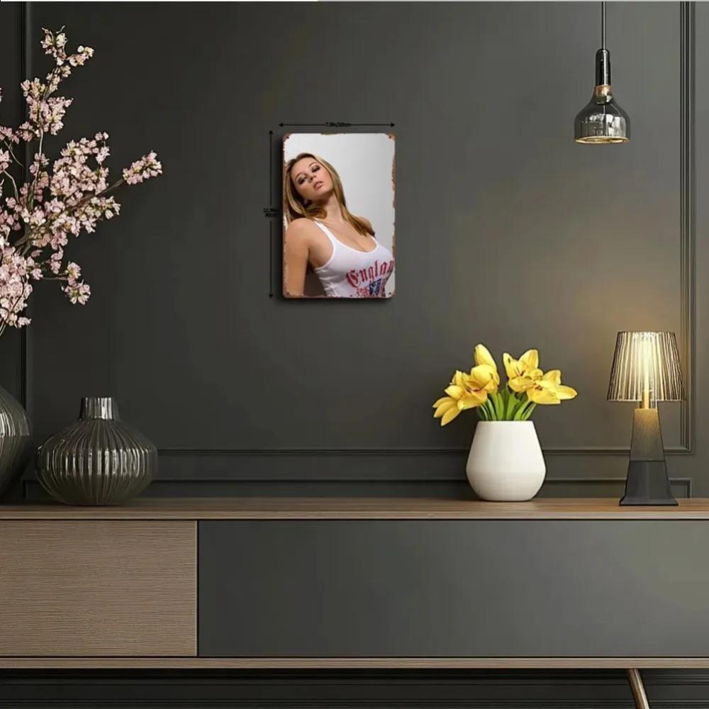 Vintage Retro Pinup Girl Metallposter - Sexy Bikini Schweres Eisen Wandkunst für Man Cave Bar Innen Außen Dekor