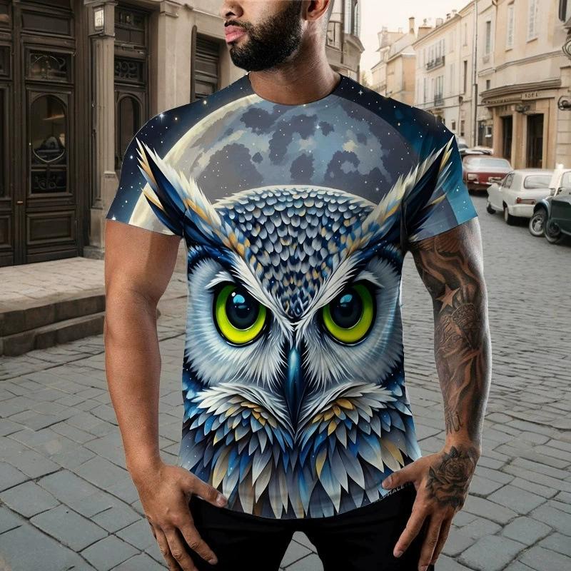 3D Digital Printing T-Shirt Teen Men's Short Sleeve Top Versatile Breathable
