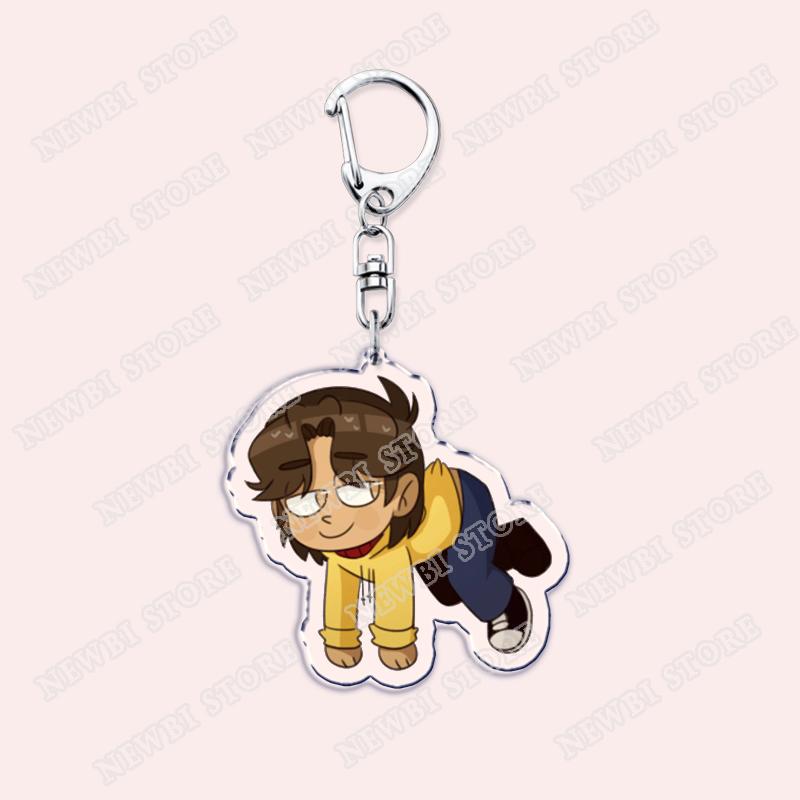 Popular Eddsworld Tord Keychains for Accessories Bag  Anime Comic Ringo Edds Meme Keyrings Jewelry Gamers Fans Friends Gifts