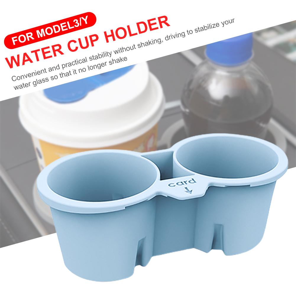 

Автомобильная чашка для воды, держатель для бутылки с медведем, силиконовый держатель для чашки, автомобильные аксессуары, интерьер для Tesla Model 3 Model синий