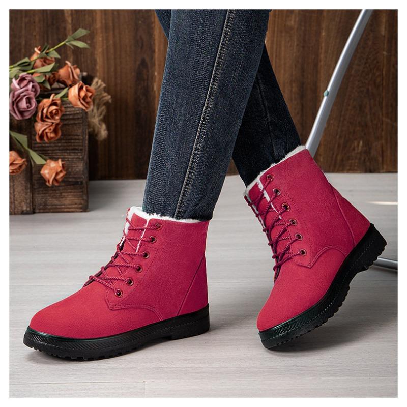 Fashion Fashionable New Women's Warm Snow Boots, Large Size, Non Slip and Comfortable. Thick Cotton Boots with Thick Plush and Thickness