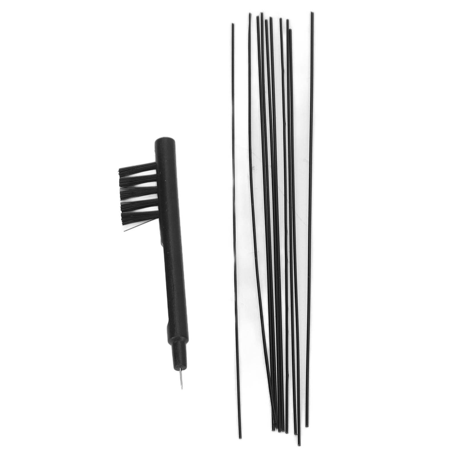 

Инструмент для чистки слухового усилителя, 10 шт. проводов, 5 отверстий, щетка, многоразовый портативный инструмент для чистки трубки