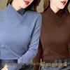 Women's Half-High Collar Fleece Base Layer Shirt – Versatile Long Sleeve T-shirt for Autumn/Winter.