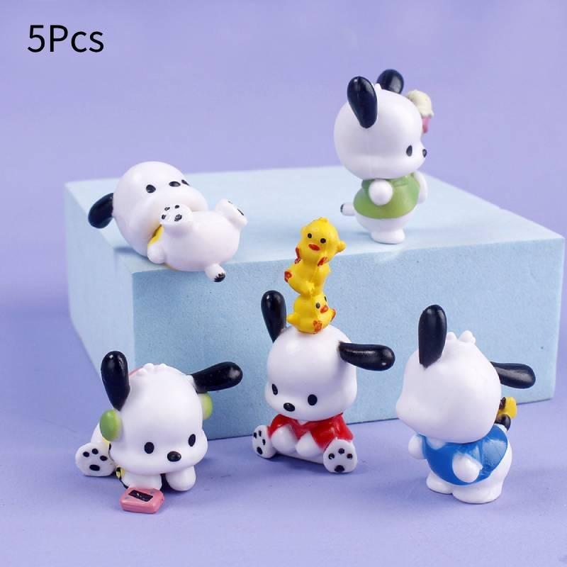 Playful Pacha Dog Pvc Figurine Set For Diy Phone Case Decoration