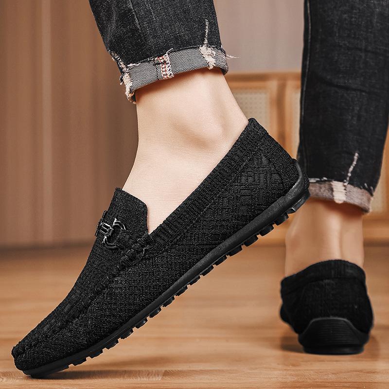 Mode Sommer Herren Einzelne Schuhe 2025 Neu Hohe Qualität Flache Sohle Gehen Bequem Fahren Weiche Sohle Luxus Mode Freizeitschuhe
