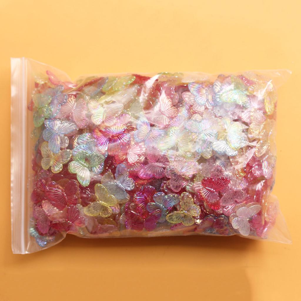 500g 30*23mm about 540Pcs Fashion Jewelry Accessories for Necklace Laser Colorful Bracelet Making Butterfly Beads DIY Handmade Material