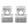 Pair Car Battery Terminal Connector Top Post Negative Positive Zinc Alloy Oxidation ResistantSilver